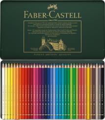 Platino - Set de dibujo Faber-Castell 110084 Estuche de madera. Equipo  básico con 12 colores en lápices de colores para artistas Polychromos,  lápices acuarelables para artistas Albrecht Dürer, lápices pastel para  artistas