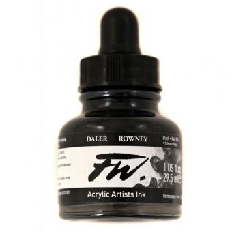 Daler Rowney Liquid Acryl Tinte 028 Black 29,5ml 