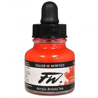 Daler Rowney Liquid Acryl Tinte 544  Fluorescent Red 29,5ml 