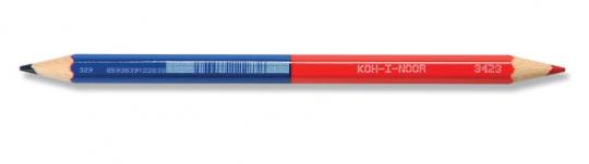 Koh-I-Noor Silbentrennstift/Bürofarbstift Blue Star Rot-Blau Magnum 