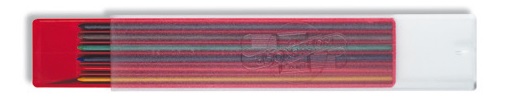 Farbminen 6er Set, Farbig sotiert,  Ø 2mm, 120mm 