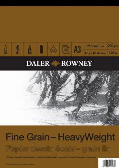 Daler Rowney Fine Grain A3 - feinköriges Zeichenpapier 200g/m² Block 