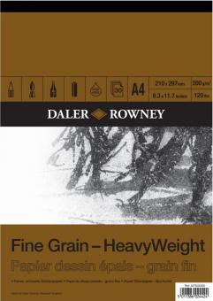 Daler Rowney Fine Grain A4 - feinköriges Zeichenpapier 200g/m² Block 