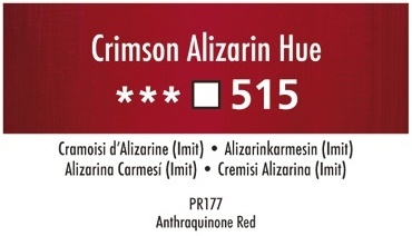 Daler Rowney Georgian 515 Alizarinkarmesin /   Crimson Alizarin Hue 37 ml Wassermischbare Ölfarbe 