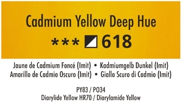 Daler Rowney Georgian 618 Kadmiumgelb Dunkel / Cadmium Yellow Deep Hue 37 ml Wassermischbare Ölfarbe 