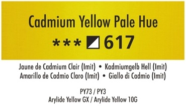 Daler Rowney Georgian 617 Kadmiumgelb Hell /  Cadmium Yellow Pale Hue 37 ml Wassermischbare Ölfarbe 