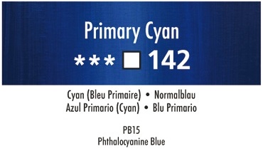 Daler Rowney Georgian 142 Normalblau /  Crimson Primary Cyan 37 ml Wassermischbare Ölfarbe 