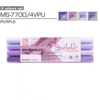 Kuretake ZIG Brushables Purple 4er Set 