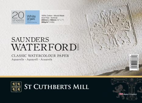 Saunders Waterford Block, 20 Blatt, rundum geleimt, 31 x 23 cm 
