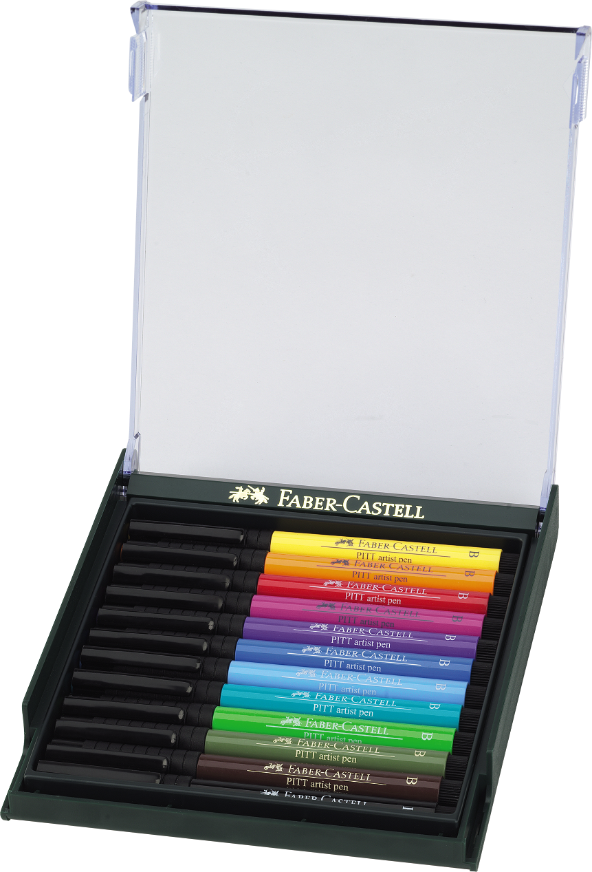 Faber Castell Tuschestift PITT Artist Pen B 12er Set Basic ...